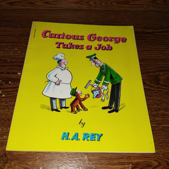 Curious George Takes a Job (H.A. Rey,, Scholastic Books) Softcover Book - Picture 1 of 5